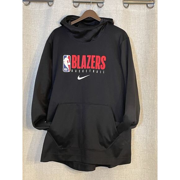 Nike Portland Trail Blazers Black Hoodie NBA Mens XL - Picture 1 of 3